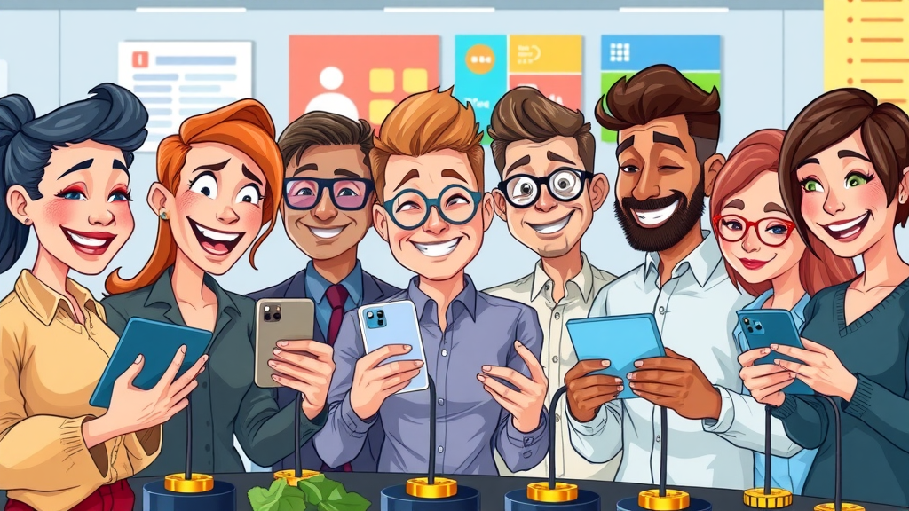 Diverse employees engaging with customers on social media to strengthen business online reputation